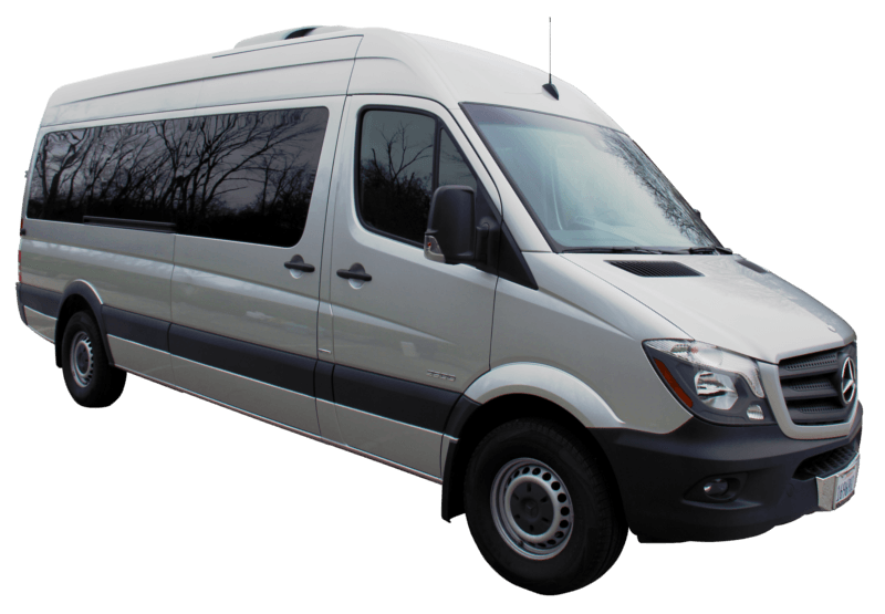 A1 Rental Vans - 1. Mercedes Benz Sprinter 15 P Silver With Tv